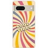 Google Pixel 7 Good vibes bedrukt siliconen hoesje