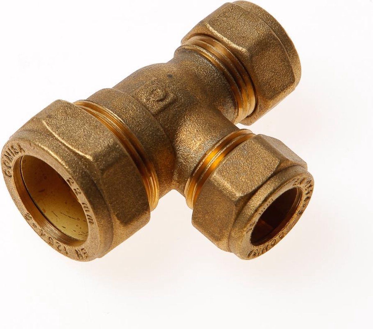 Installatiebranche T-koppeling 3x knel 22 x 15 x 15mm