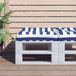 vidaXL Palletkussen gestreept 58x58x10 cm oxford stof blauw en wit