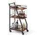 Relaxdays Keukenwagen - industrieel - 39x83x29 cm - bruin en zwart
