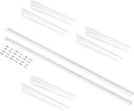 Emuca Kit van Kit voor 3 planken met Jagmet wandbeugels en muurbeugels, lengte 380mm, Staal, Wit gel