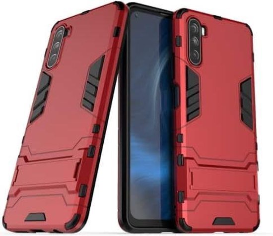 Voor Huawei Maimang 9 PC + TPU schokbestendige beschermhoes met houder (rood)