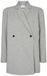 Minimum Linelina 9628 Damesblazer Grijs Katoen Oversized Lange Mouw Reverskraag Casual