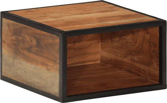 vidaXL Nachtkastje wandgemonteerd 35x35x20 cm massief acaciahout