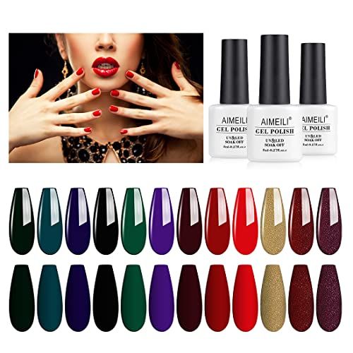 AIMEILI Gel Nagellak Set Soak Off UV LED Gel Polish Van 12 X 8 ml - Gift Kit 5