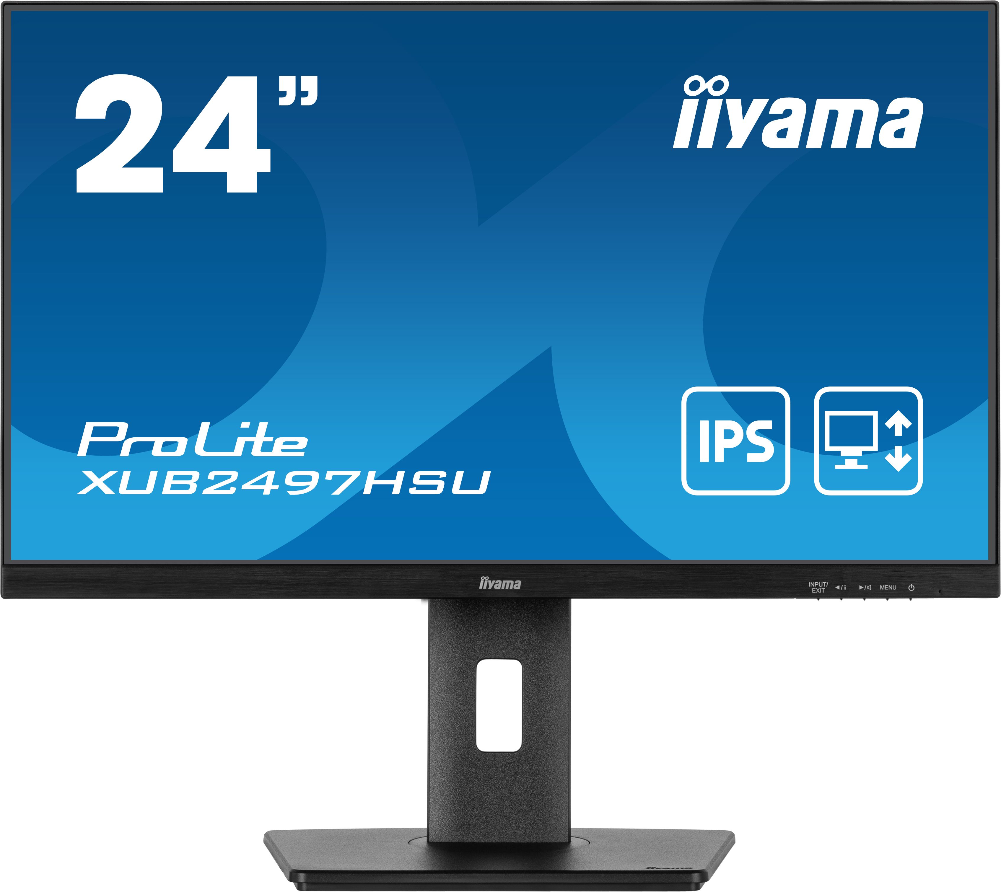 iiyama ProLite XUB2497HSU-B1 24" Full HD IPS Monitor - USB Hub - Height Adjustable