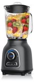 Arendo mixeur plongeant, puissant mixeur avec un bol en verre de 1,75 litre, 1400 watts, 30 niveaux de puissance, programme glace pilée et smoothie, lames en acier inoxydable, fabricant de smoothies, gris