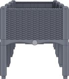 vidaXL Plantenbak met poten 120x40x42 cm polypropeen blauwgrijs