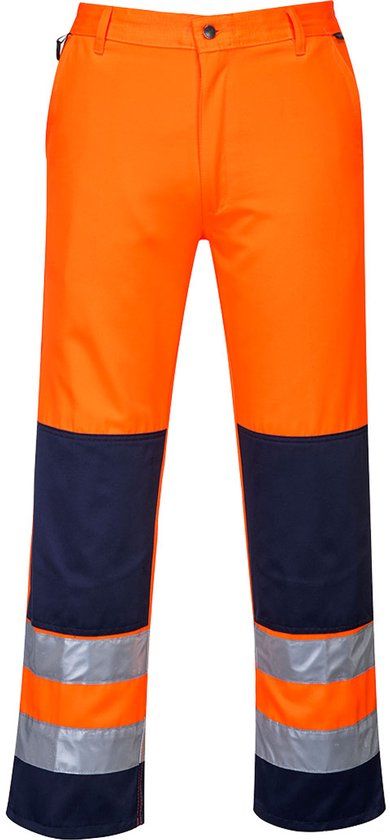 Portwest Seville Hi-Vis Broek TX71 - Oranje/Marine - XL