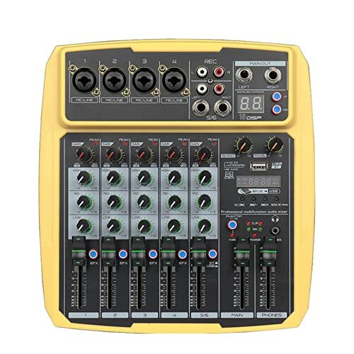 EZGA Miniaudio DJmixer Sound Board 4/6kanaals mixer Outdoor