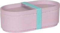 Lund lunchbox 22 x 11 x 9 cm bamboe/katoen roze
