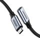 UGREEN US372 80810 USB-C - USB-C kabel, PD/QC, 100W, 5A, 10Gbps, 0,5 meter - Grijs