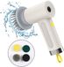 Sans marque Brosse de nettoyage électrique, batterie rechargeable 3000mAh, étanche IPX6, 3 têtes de brosse, 2 vitesses, chargement USB, convient pour cuisines et salles de bain.