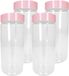 PlasticForte Voorraadpot/bewaarpot - 4x - 550 ml - kunststof - oud roze - B7 x H16 cm