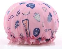 New Age Devi Dikke 1Stuks Douche muts - Shower Cap - Pink Sea World - Waterdicht - BadMuts - Dubbele Laag - Douchemuts Haar Cover Bedekking - Vrouwen Benodigdheden DoucheCap Badkamer Accessoires
