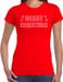 Bellatio Decorations Shoppartners Bv Glitter kersttrui t-shirt - rood - Merry Christmas - glitter steentjes / rhinestones - voor dames - kerst kleding S