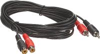 PremiumCord kjackcmf2-10 Cinch-kabel 10 m, 2x RCA stekker naar 2x RCA-aansluiting, audio verlengkabel, stereo audio, voor tv, mobiele telefoons, MP3, HiFi, kleur zwart, kjackcmf2-10