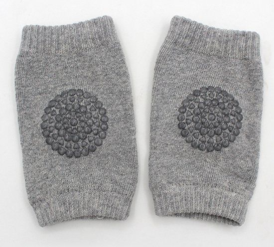 KELERINO. Luxe kniebeschermers kneepads voor baby en peuter - unisex 6-18 mnd - anti slip - bescherming van knieën en kleding - 2 paar - Lichtgrijs