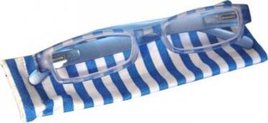 Hip Leesbril blauw streep +1.0 - Kunststof/Carbon montuur - Mannen & Vrouwen