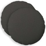 vidaXL - Taie d'oreiller - 2 pièces - HEERLEN - Gris foncé - Ø 60 cm - Coton satiné