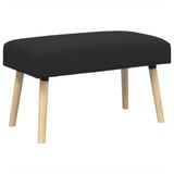 vidaXL Bank Effen Zwart 80 x 40 x 46 cm Bouclé