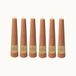 Spaas 6 Geurloze Geribbelde Obelisk-kaarsen, 47/250mm, ± 25 uur, Beige