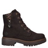 Rieker imitatieleren veterboots blokhak bruin