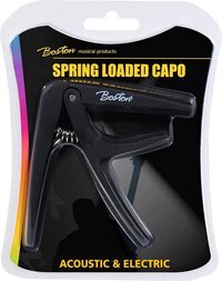 Boston BC-85-BK Capo - Acoustic/Electric Guitar - Black