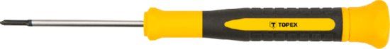 Topex Precisie schroevendraaier 3.0mm Extra geharde Punt Magnetisch CrV Staal
