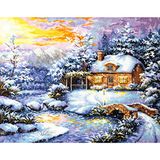 Magic Needle 45-08 ZW Wintergeschiedenis kruissteekset met telpatroon Zweigart Edition, katoen, meerkleurig, 40 x 32 cm