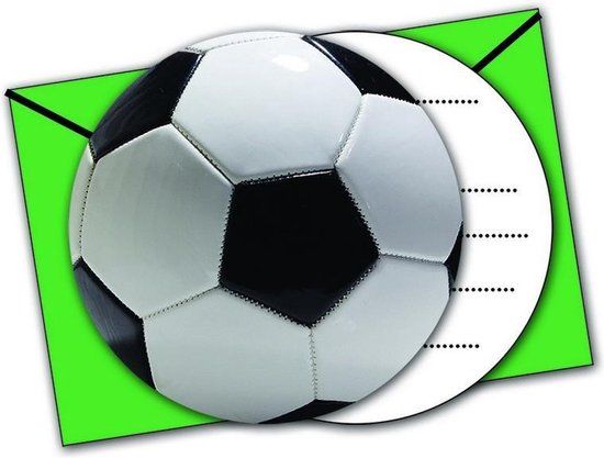 Globos Europe Voetbal - uitnodigingen (6 stuks)