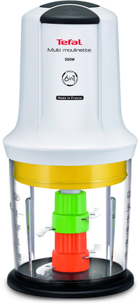 Tefal Multi Moulinette MQ7231 - Hakmolen - 500W - 0.5L - Zwart/Wit/Transparant