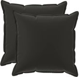 vidaXL Kussensloop 2 st houten zwart 65 x 65 cm polyester