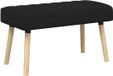 vidaXL Kanaalgeplooide Bank Zwart 80 x 40 x 46 cm Stof
