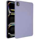 Accezz Tablet Hoes - Geschikt voor Apple iPad Pro 11 (2025) M5 / Pro 11 (2024) M4 - Liquid Silicone Backcover met penhouder - Lila