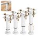Set de 4 pieds de meuble métalliques réglables 8-12 cm