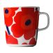 Marimekko Mug à thé Unikko 4 dl Rouge-Blanc