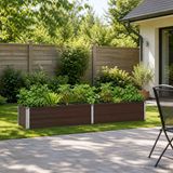 vidaXL Verhoogd Tuinbed - Bruin - 160 x 40 x 24 cm - Gegalvaniseerd Staal