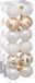 Atmosphera Boules de Noël 24x - Blanc nacré/Or - 4 cm - Plastique