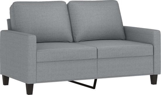 vidaXL Tweezitsbank 120 cm stof lichtgrijs