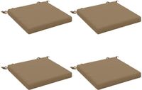 vidaXL - 4-Piece - Zitkussens - SOEST - 4 - st - 100% - Polyester - Taupe