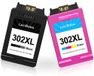 HP Cartouches d'encre pour HP 302 et 302XL - 2 paquets