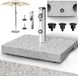 Merkloos Granit Parasol Stand - 25 kg Rechthoekige Parasolvoet voor Balkonparasols