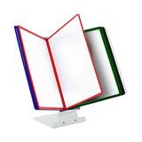 Leviatan Tafel-zichtbordsysteem, tafelstandaard, staander voor zichtborden + 10 zichtpanelen meerkleurig