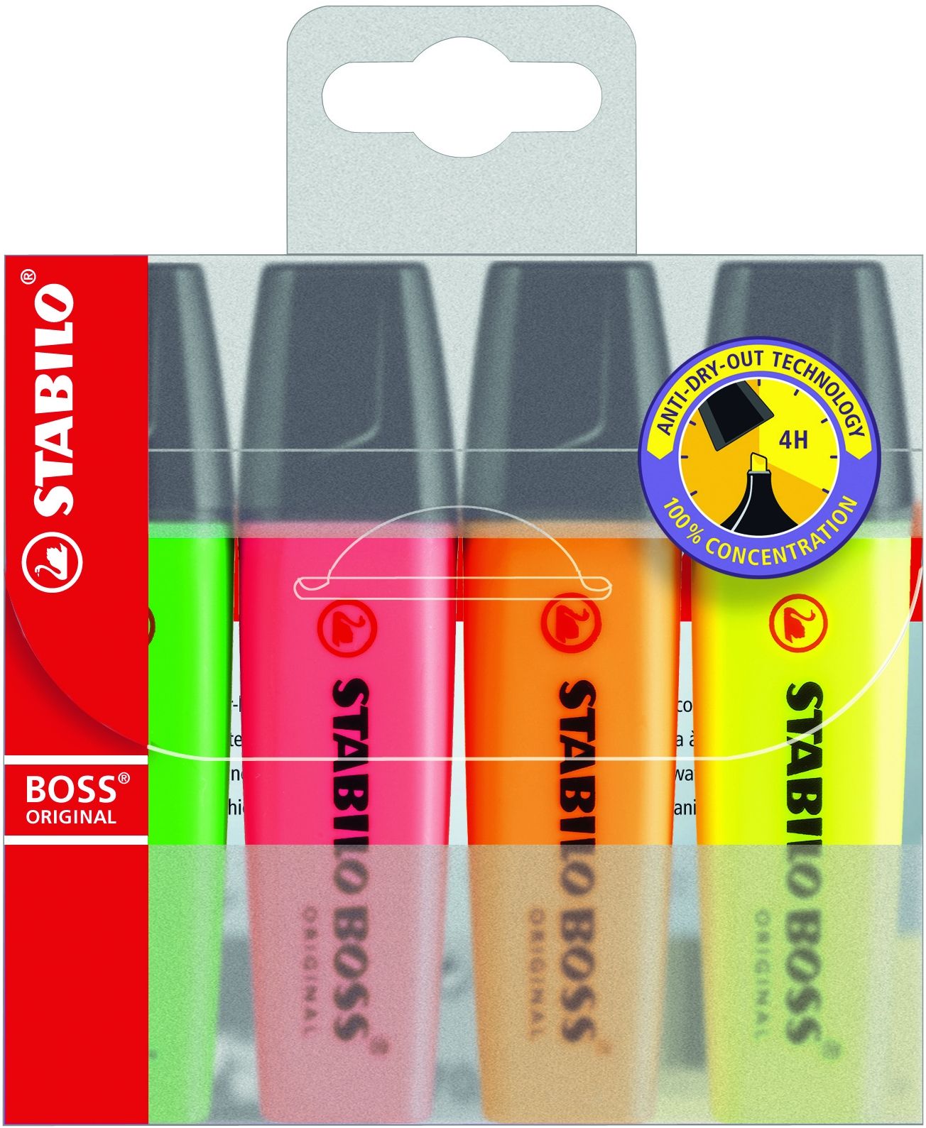 Stabilo BOSS Original Markeerstiften multi 4 stuks