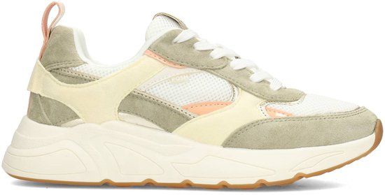 POSH by Poelman CARO Dames Sneakers - Wit met groene combinatie