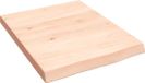 vidaXL Wastafelblad 40x50x(2-4) cm onbehandeld massief eikenhout