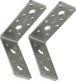 Merkloos / Sans marque Humbert Und Brandt Gmbh Hoekankers/stoelhoeken - 16x - verzinkt staal - breedte 4 cm - lengte 9 x 9 cm - DHZ ijzerwaren