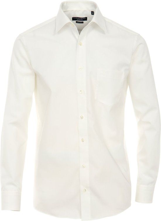 Casa Moda Heren Overhemd Ecru Poplin Non Iron Combi Manchet - 49