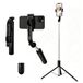 Motswedi Smartphone-statief, 115 cm, uittrekbaar, selfiestick, met afneembare afstandsbediening en verlichting, statief, 360° draaibaar, roestvrij staal, selfiestick voor iPhone, Samsung, Android